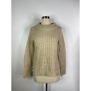 Anthropologie Field Flower Knit Crew Neck Sweater